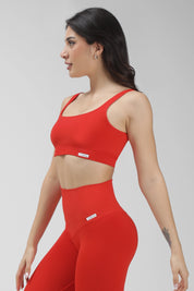 Top sportivo con spalline larghe Gym Fashion Rosso Fiamma - FGM04 - OFFERTE SPECIALI - fgm04