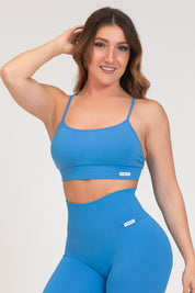 Top sportivo con spalline sottili incrociato a schiena scoperta Angel Blu Supersonic - FGM04 - Maglie e Top - fgm04