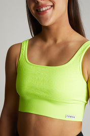 Top sportivo con spalline larghe Jungle Leopardo Giallo Fluo Taglia Unica - FGM04 - Maglie e Top - fgm04