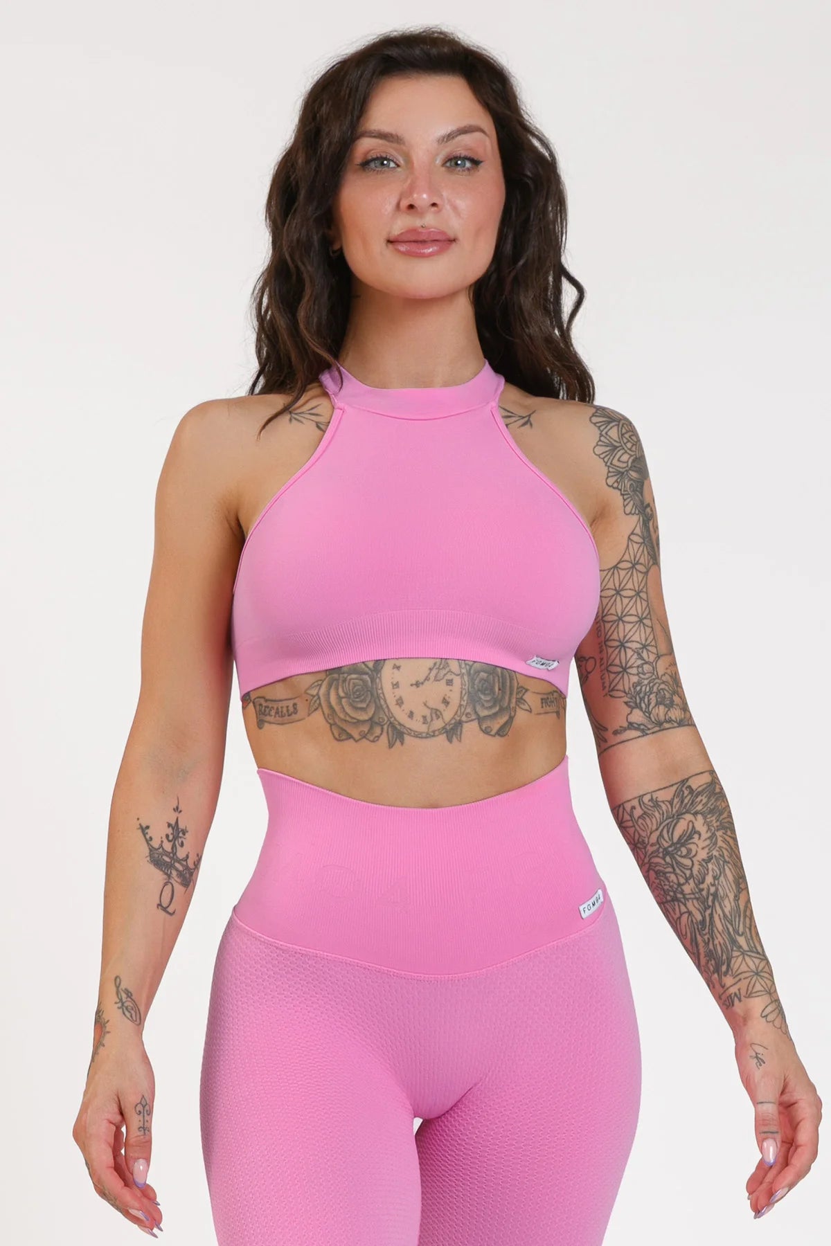 Top sportivo con schiena scoperta scollo all’americana Olimpia Rosa Fiji Flower - FGM04 - OFFERTE SPECIALI - fgm04