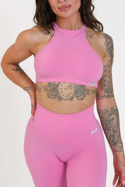 Top sportivo con schiena scoperta scollo all’americana Olimpia Rosa Fiji Flower - FGM04 - Maglie e Top - fgm04