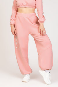 Jasmine Women's Light Pink Oversized Jogger Pants