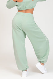 Pantaloni della tuta sportivi donna in cotone baggy Pantalone Jogger Oversize Jasmine Donna Verde Menta - FGM04 - Linea Ikonic - fgm04