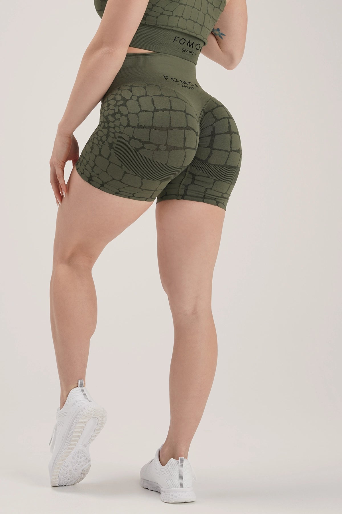 Shorts All - up Cocco Verde - FGM04 - LEGGINGS ANTICELLULITE - fgm04