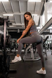 Top sportivo con spalline larghe Bubble Grigio - FGM04 - OFFERTE SPECIALI - fgm04