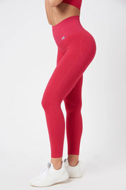 Leggings sportivi con tecnologia FIR push up con arricciatura a costine CALIPSO Magenta Costine - FGM04 - LEGGINGS ANTICELLULITE - fgm04