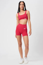 Shorts sportivi con tecnologia FIR push up con arricciatura a costine CALIPSO Magenta Costine - FGM04 - LEGGINGS ANTICELLULITE - fgm04