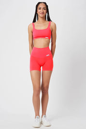 Shorts sportivi con tecnologia FIR push up con arricciatura a costine CALIPSO Orange Fluo Costine - FGM04 - LEGGINGS ANTICELLULITE - fgm04