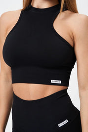 Top sportivo con scollo all’americana Electra Nero - FGM04 - Maglie e Top - fgm04