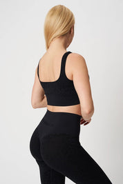 Top sportivo con spalline larghe Jungle Leopardo Nero Taglia Unica - FGM04 - Maglie e Top - fgm04