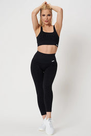 Top sportivo con spalline larghe Jungle Leopardo Nero Taglia Unica - FGM04 - Maglie e Top - fgm04