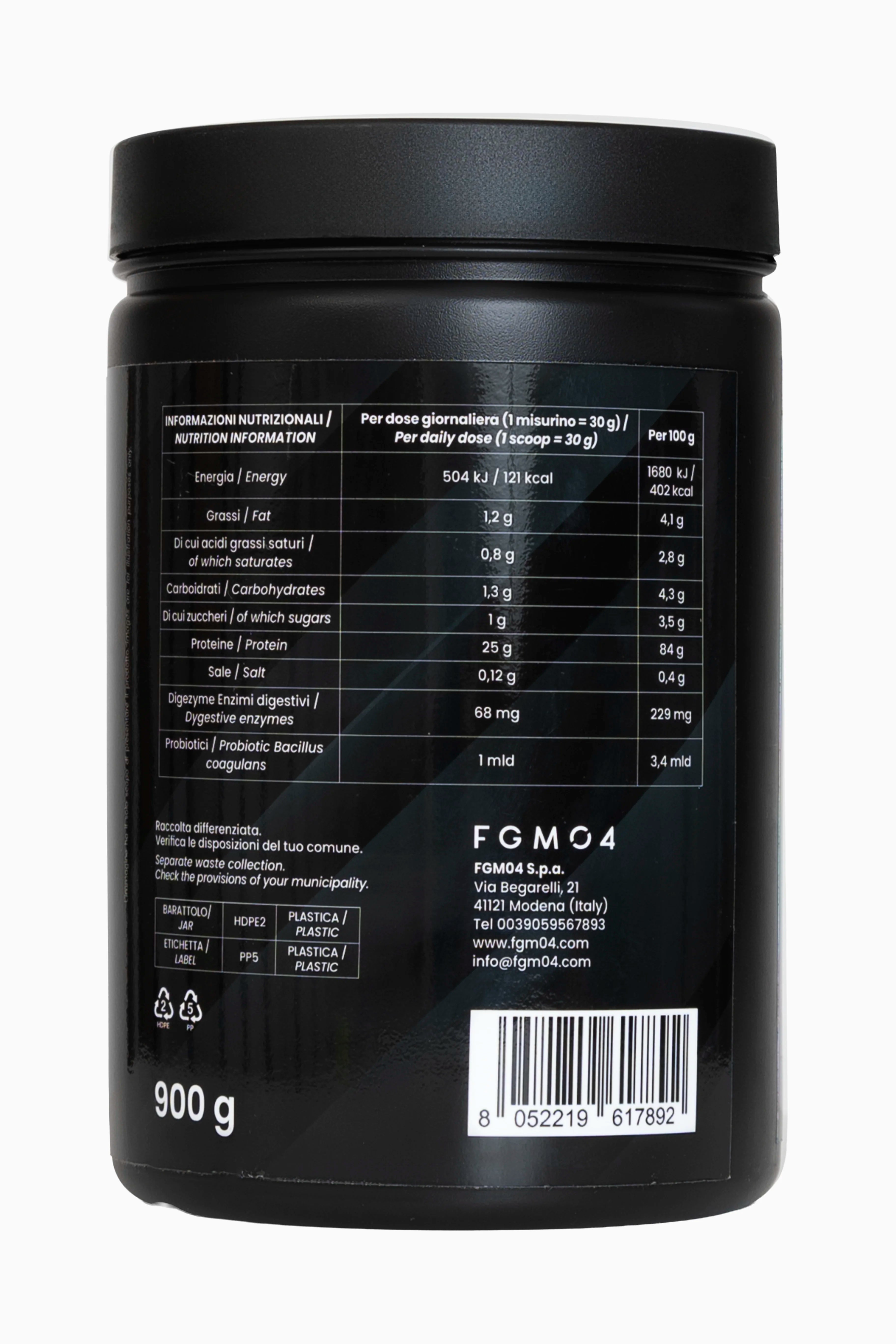 01 HYDRO WHEY + ENZIMI + PROBIOTICI GUSTO BISCOTTO 900 g - FGM04