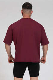 Maglia sportiva t-shirt in cotone oversize unisex WorkOut Extra Large Uomo Borgogna - FGM04 - Linea Ikonic Uomo - fgm04