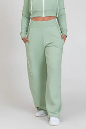 Pantaloni della tuta sportivi donna in cotone oversize Pantalone Baggy Ikonic FW 24/25 Verde Menta - FGM04 - Linea Ikonic - fgm04
