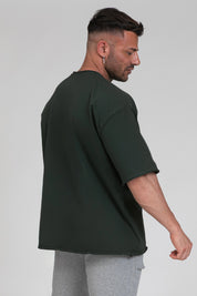 Maglia sportiva t-shirt in cotone oversize unisex WorkOut Extra Large Uomo Verde Pino - FGM04 - Linea Ikonic Uomo - fgm04
