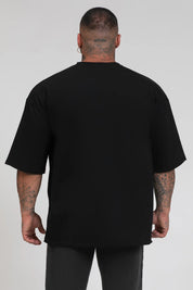 Maglia sportiva t-shirt in cotone oversize unisex WorkOut Extra Large Uomo Nero - FGM04 - Linea Ikonic Uomo - fgm04