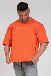 Maglia sportiva t-shirt in cotone oversize unisex WorkOut Extra Large Arancio Mandarino Uomo - FGM04 - Linea Ikonic Uomo - fgm04