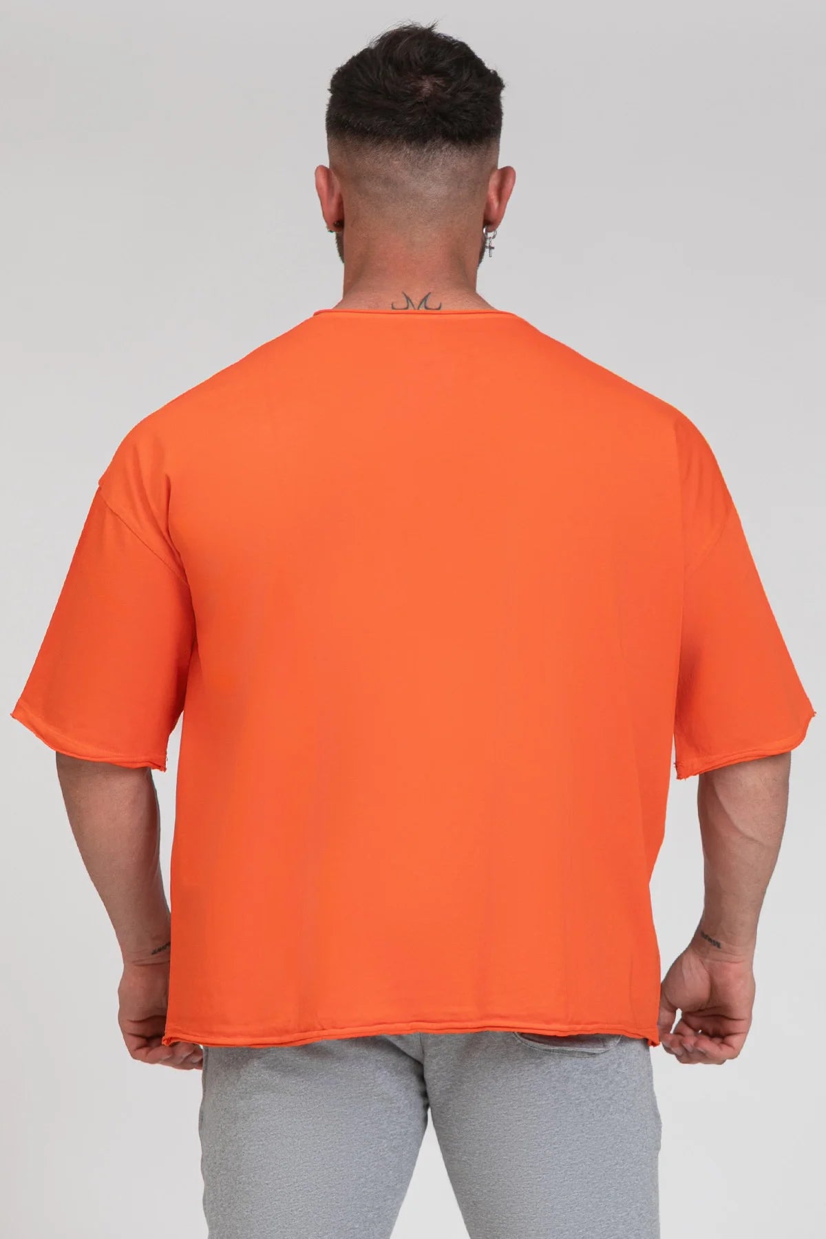 Maglia sportiva t-shirt in cotone oversize unisex WorkOut Extra Large Arancio Mandarino Uomo - FGM04 - Linea Ikonic Uomo - fgm04