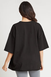 Maglia sportiva t-shirt in cotone oversize unisex WorkOut Extra Large Nero - FGM04 - Linea Ikonic - fgm04