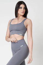 Top sportivo con spalline larghe Bubble Grigio - FGM04 - OFFERTE SPECIALI - fgm04