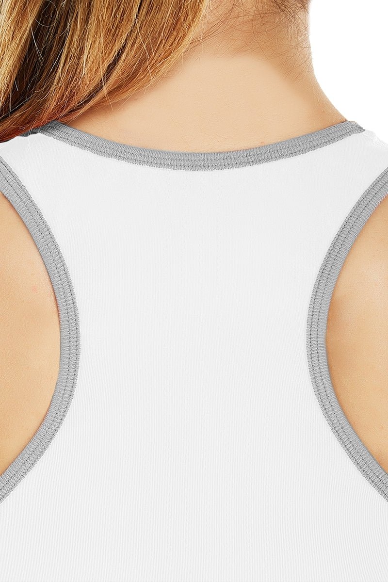 Canotta sportiva donna con tecnologia FIR Top Lungo Gym Fashion Bianco - FGM04 - Maglie e Top - fgm04