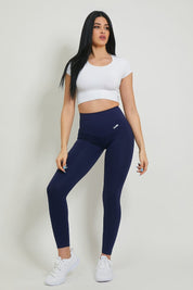 Maglia sportiva cropped seamless con maniche corte T-Shirt Crop Top Bianco - FGM04 - Maglie e Top - fgm04