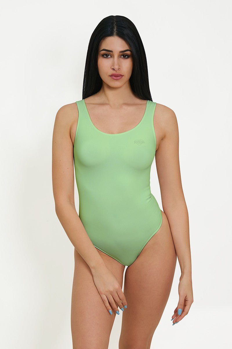 Body sportivo con tecnologia FIR modello a Brasiliana Frida Fashion Verde Pastel - FGM04 - OFFERTE SPECIALI - fgm04