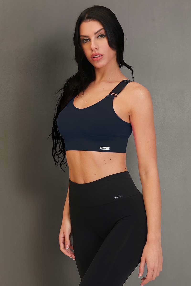 Top sportivo con spalline larghe Denise Blu Notte - FGM04 - Maglie e Top - fgm04