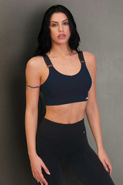 Top sportivo con spalline larghe Denise Blu Notte - FGM04 - Maglie e Top - fgm04