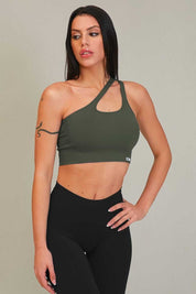 Top sportivo Monospalla Verde - FGM04 - Maglie e Top - fgm04