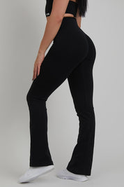 Leggings sportivi con tecnologia FIR push up con arricciatura a Zampa di Elefante Nero - FGM04 - LEGGINGS ANTICELLULITE - fgm04