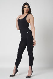 Tuta sportiva push-up con arricciatura con tecnologia FIR Jumpsuit Artemide Nero - fgm04 - ABBIGLIAMENTO - fgm04