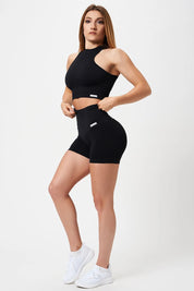 Top sportivo con scollo all’americana Electra Nero - FGM04 - Maglie e Top - fgm04