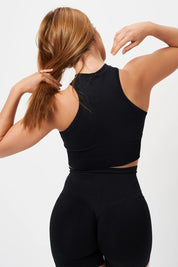 Top sportivo con scollo all’americana Electra Nero - FGM04 - Maglie e Top - fgm04