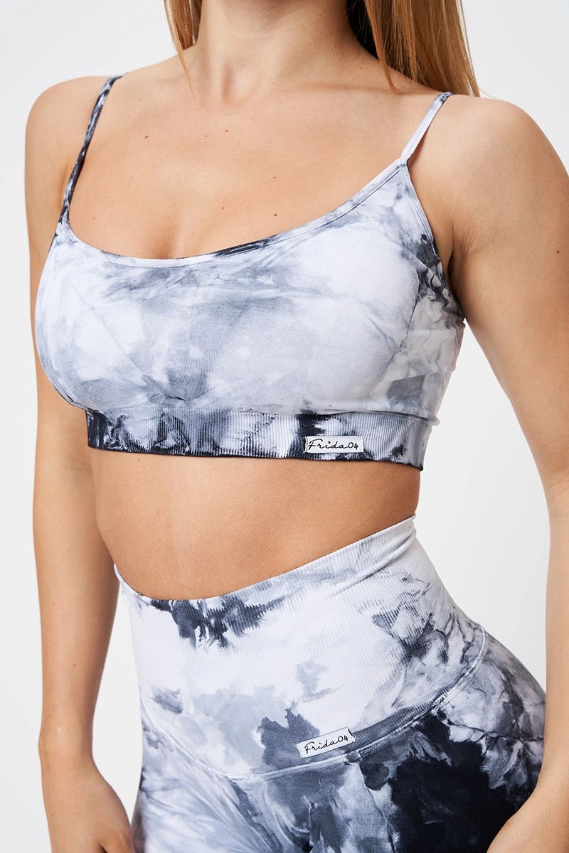 Top sportivo con spalline sottili Elements Aria Bianco Nero - FGM04 - Maglie e Top - fgm04