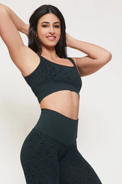 Top sportivo con spalline larghe Jungle Leopardo Verde Forrest Taglia Unica - FGM04 - Maglie e Top - fgm04