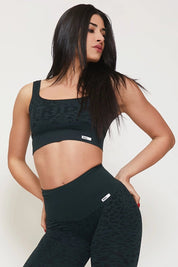 Top sportivo con spalline larghe Jungle Leopardo Verde Forrest Taglia Unica - FGM04 - Maglie e Top - fgm04