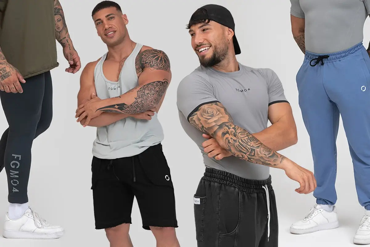 abbigliamento tecnico sportivo per allenamento in palestra uomo di fgm04 leggings joggers pantaloni cargo maglie t-shirt canotte stringer