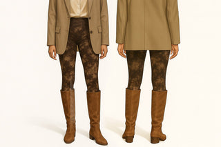 come abbinare stivali alti a leggings per un outfit elegante