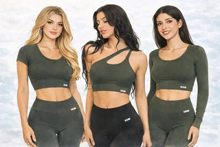 ragazze indossano t-shirt crop, top e bolero a maniche lunghe