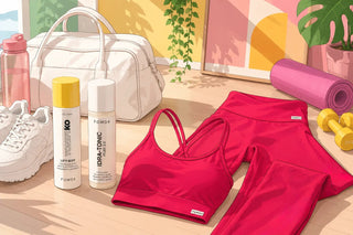 idratazione pelle secca post allenamento set sportivo con tecnologia fir e cosmetici tonificanti
