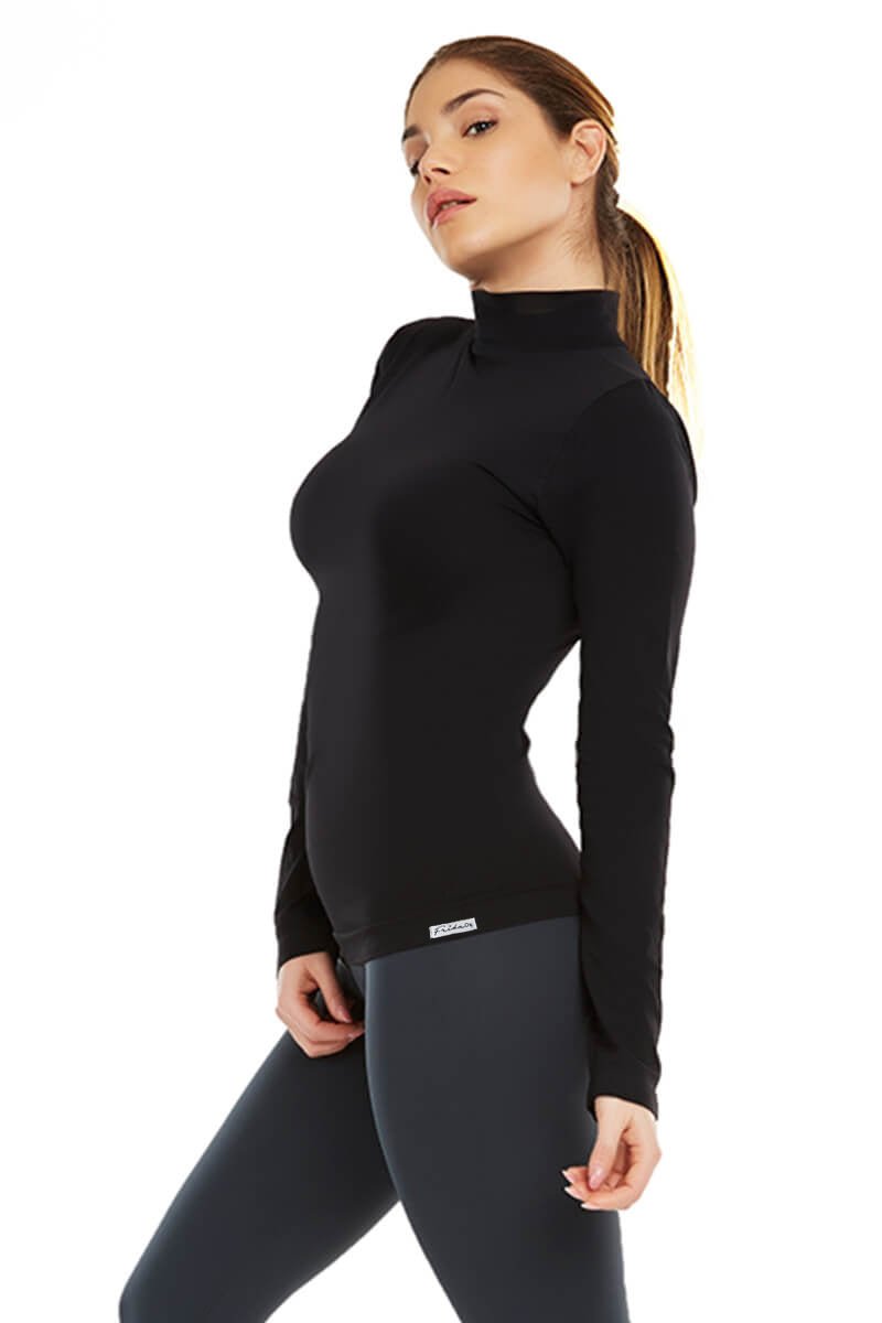 Maglia sportiva tecnica donna collo alto Manica Lunga con tecnologia FIR lupetto 2.0 - FGM04 - Maglie e Top - fgm04