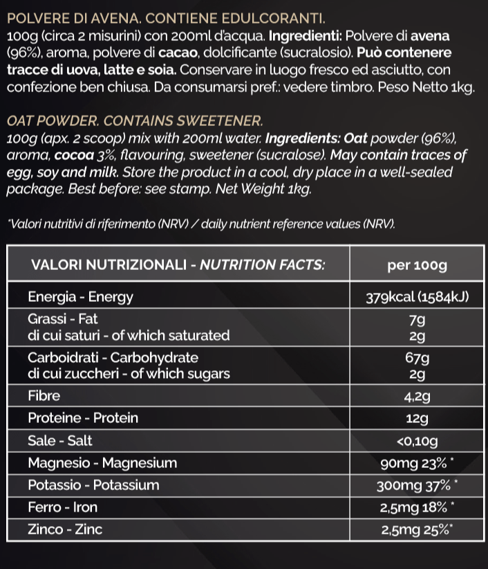 AVENA ISTANTANEA - Gusto Dark Cookie - 1KG - FGM04 - FOOD - fgm04