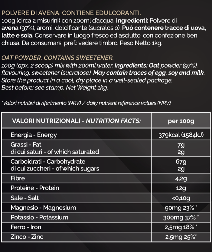 AVENA ISTANTANEA - Gusto Cookie - 1KG