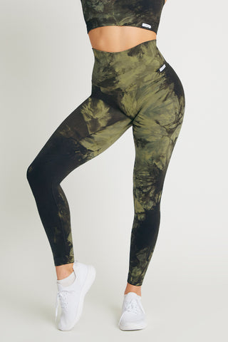 Leggings Push Up Maltinto Verde Purgatorio - FGM04 - LEGGINGS ANTICELLULITE - fgm04