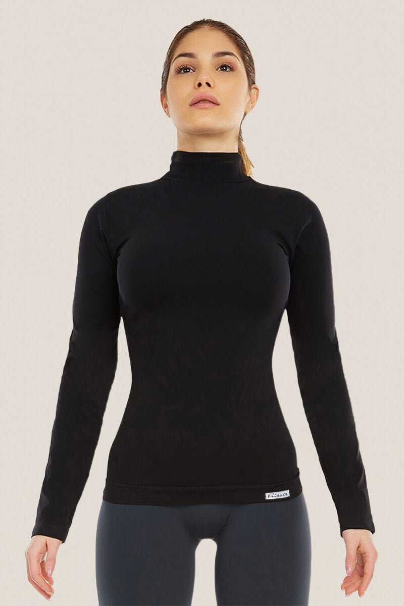 Maglia sportiva tecnica donna collo alto Manica Lunga con tecnologia FIR Lupetto 2.0 - FGM04 - Maglie e Top - fgm04