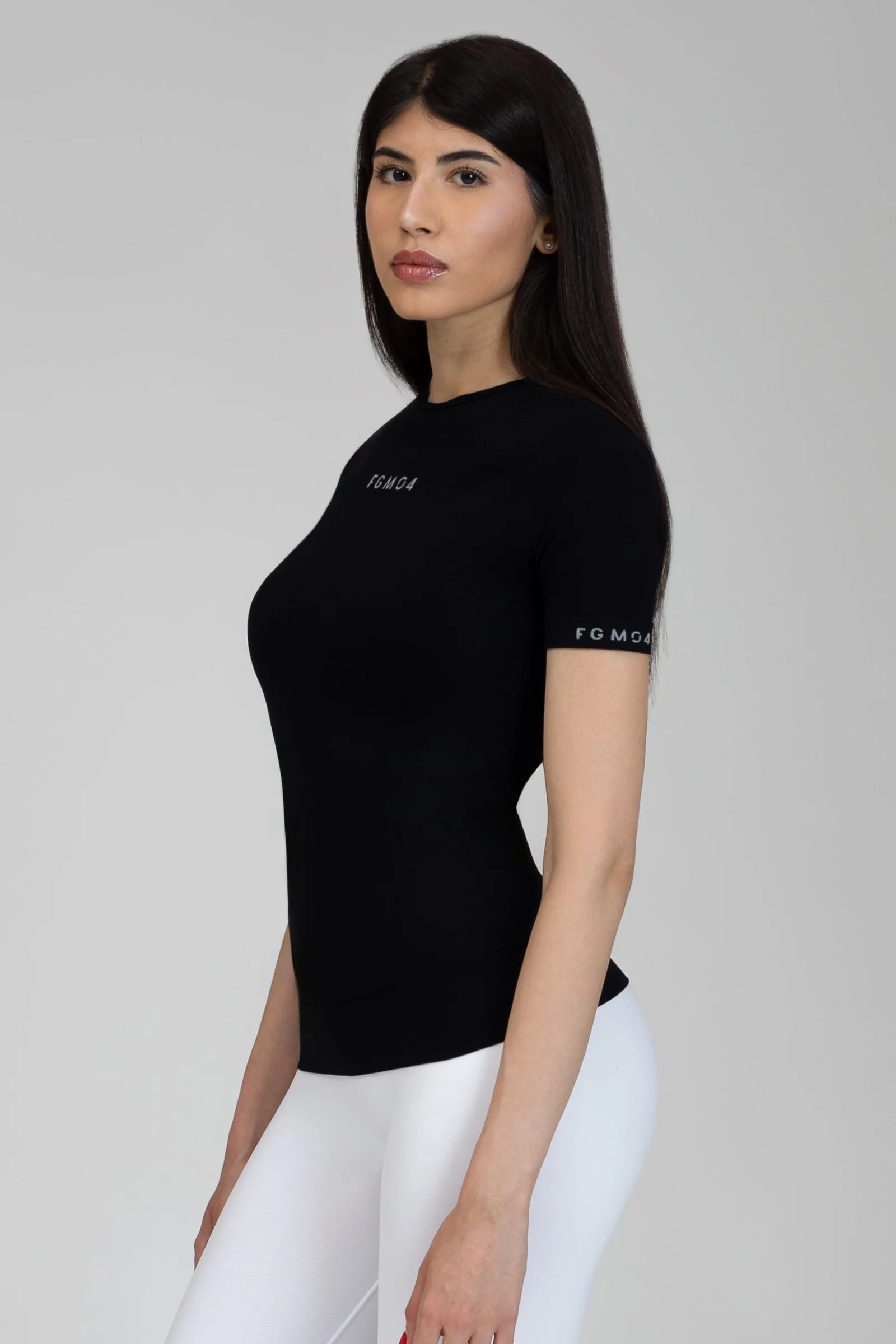 Maglia sportiva tecnica uomo Manica corta con tecnologia FIR snellente Fgm04 2.0 Sport Unisex Nero - FGM04 - Maglie e Top - fgm04