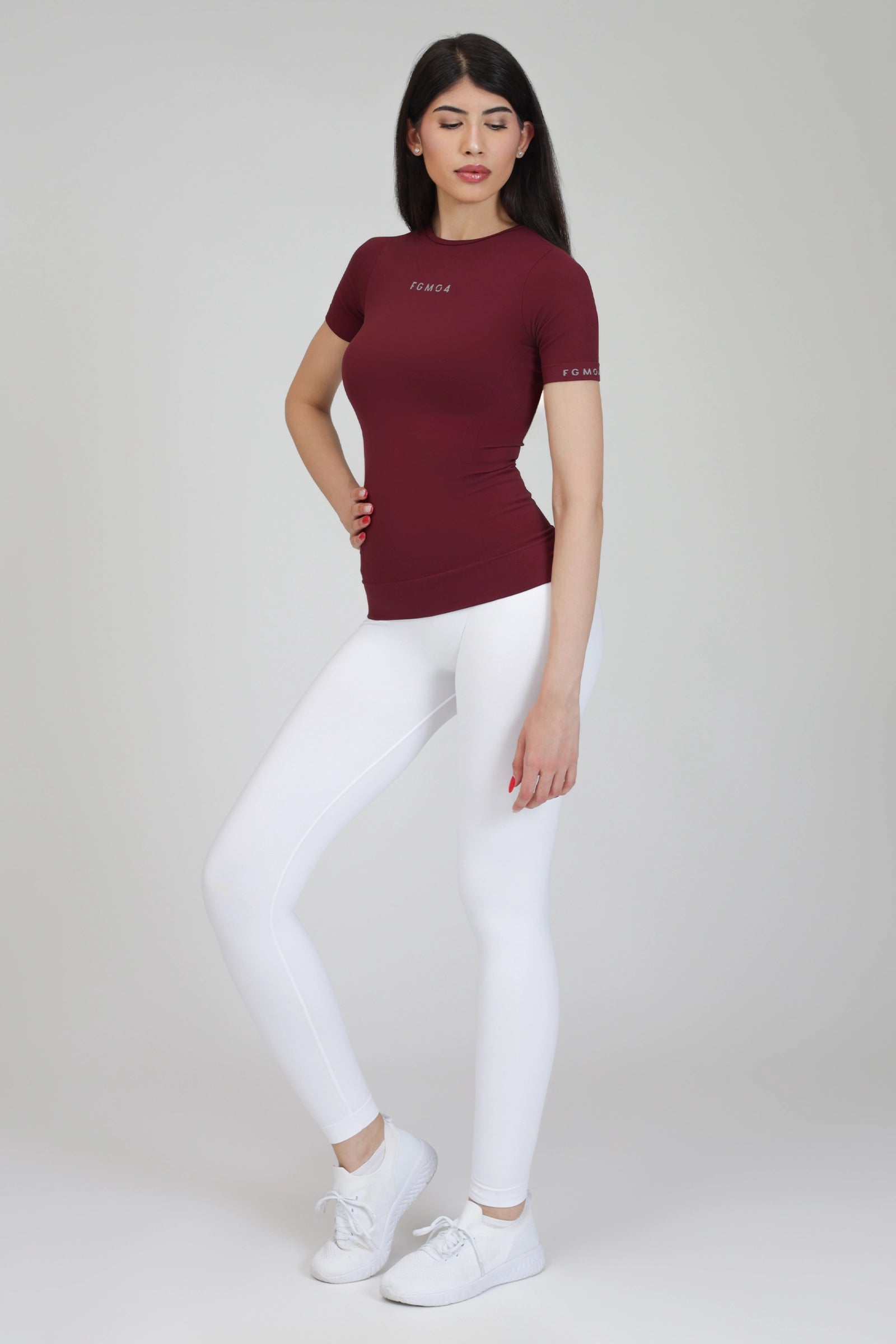 Maglia sportiva tecnica uomo Manica corta con tecnologia FIR snellente Fgm04 2.0 Sport Unisex Merlot - FGM04 - Maglie e Top - fgm04