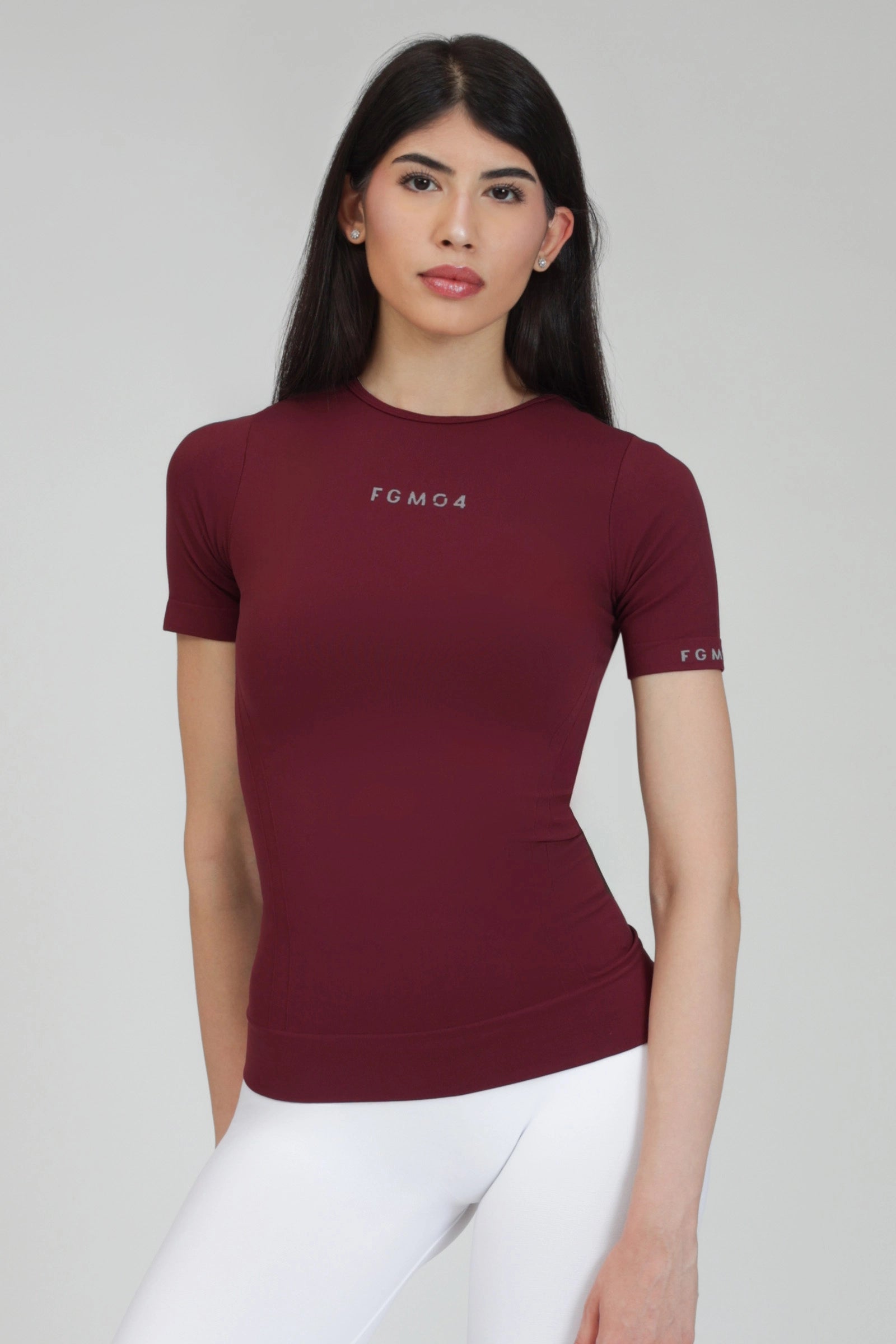 Maglia sportiva tecnica uomo Manica corta con tecnologia FIR snellente Fgm04 2.0 Sport Unisex Merlot - FGM04 - Maglie e Top - fgm04