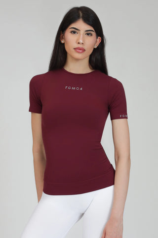 Maglia sportiva tecnica uomo Manica corta con tecnologia FIR snellente Fgm04 2.0 Sport Unisex Merlot - FGM04 - Maglie e Top - fgm04